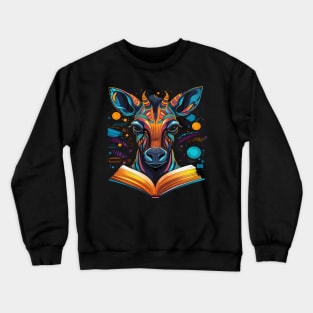 Okapi Reads Book Crewneck Sweatshirt